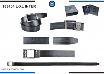 CINTURA SPORT IN BOX 100%PELLE size L-XL INTER